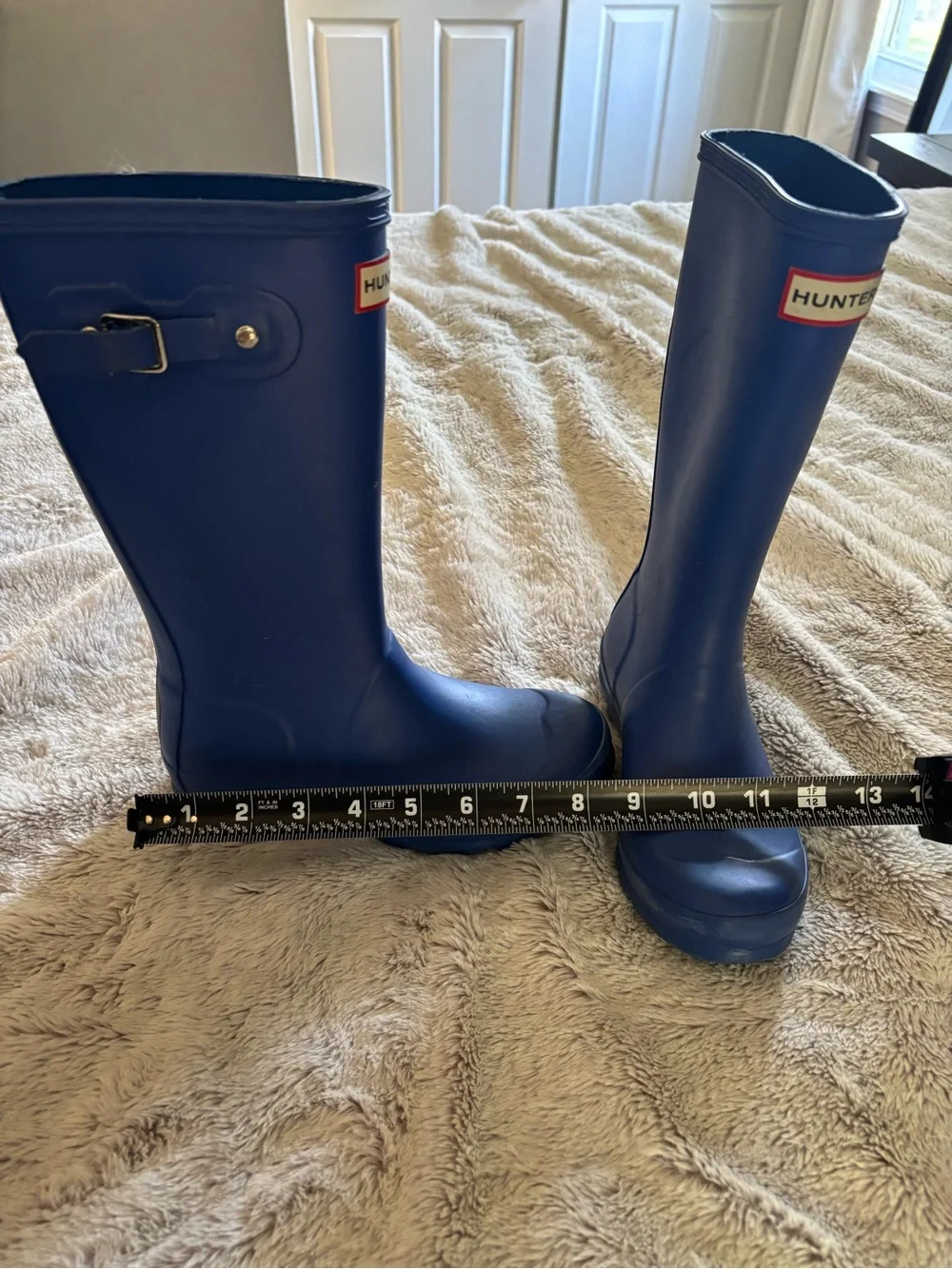 Hunter Navy Blue Mid-Calf Rubber Boots